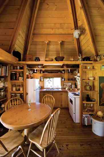 Tall ceilings and ample shelving make Denise's home feel more spacious.
